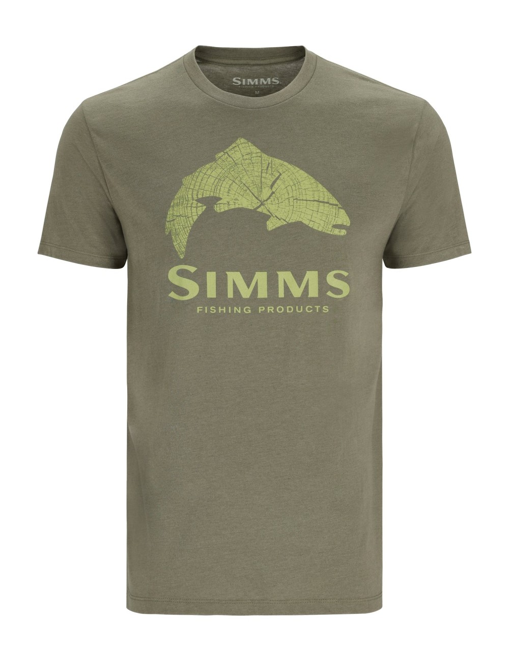 Camiseta Simms Wood Trout Fill Military