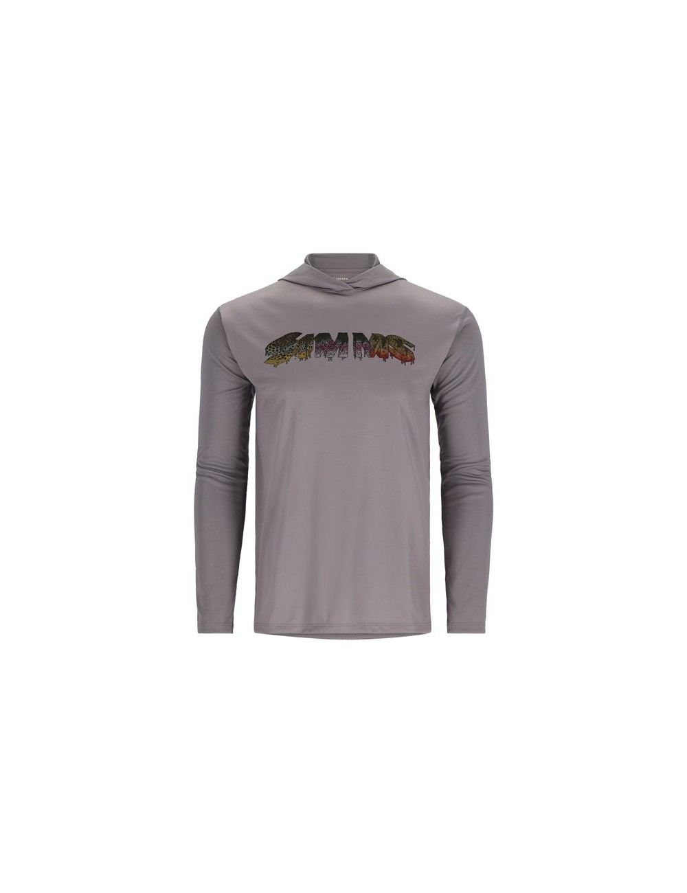 Camiseta Simms Solarflex Tech Hoody Artist Series Steel/Trout Drip