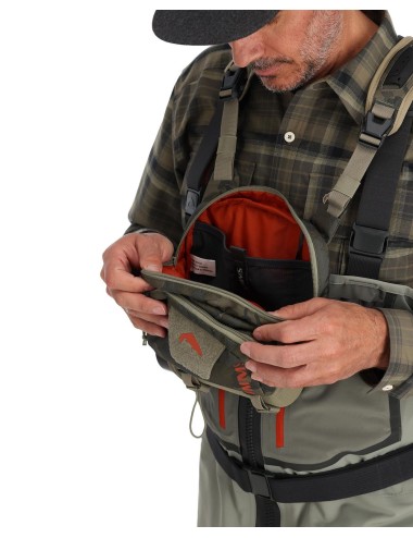 Simms Tributary Hybrid Chest Pack Regimant Camo Olive Drab