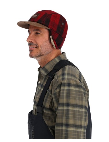 Visera Simms Coldweather Cap Red Buffalo Plaid